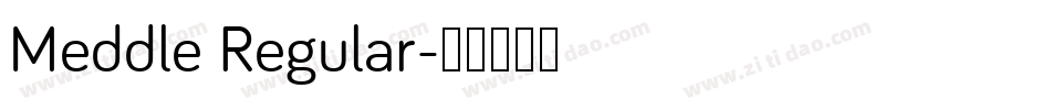 Meddle Regular字体转换